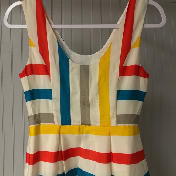 Rainbow Striped Easter Dress Size Medium - Picture 2 of 6